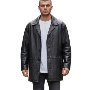 Wilsons Men’s Leather jacket Thinsulate Ultra Insulation lining Black Vintage